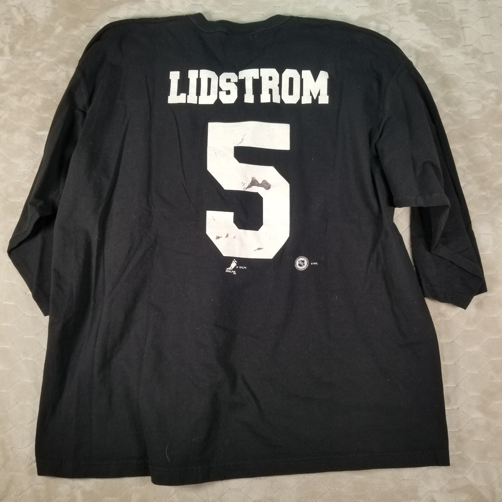 VTG Detroit Red Wings 2002 Stanley Cup Champs Black 3/4 Sleeve Shirt XL Lidstrom - Picture 8 of 10